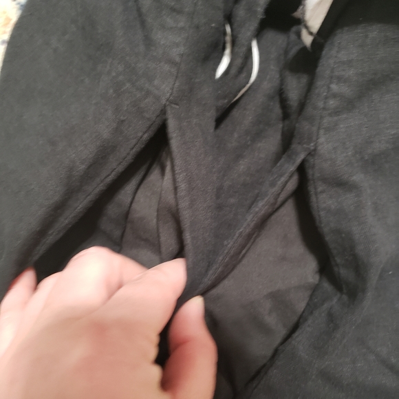 1901 black w/white piping detail faux wrap dress - Picture 8 of 9